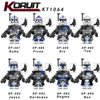 KT1064 Space War Minifigs Mini Toy Figures Clone Echo Fives Kix Tup Jesse Hardcase Dogma Rex Building Blocks