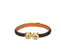 Bangle Classic Presbyopie en cuir Corde Boute Design Double perle en cuir Bracelet Bracelet Male et femelle Brope de corde en cuir Charms Love Bracelet Luxury B