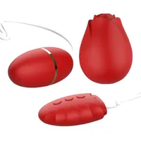 Sex Toy Massager Erotic Shop Yoni Love Egg Vibrating Licking Vibrator Rose Shaped Oral Clitoris Stimulation Toy