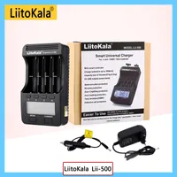 Factory wholesale lii-500 pack Including Car charger LCD 3.7V 1.2V 18650 26650 16340 14500 10440 18500 20700B 21700 Battery with screen