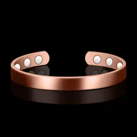 Bangle Healthy Magnetic Bracelet For Women Power Therapy Magnets Magnetite Bracelets Bangles Men Health Care Jewelry Copper269f