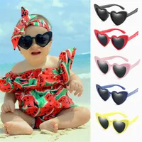 الأطفال الجدد TR90 Love Heart Sunglasses Kids Boldized Sun Glasses Boys Girls Girls Baby Frend Safety Frame Eyewear3063