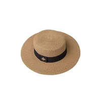 Hasır Şapka Bayanlar Bow Bey Geniş Şapkalar Yaz Gezi Güneş Koruyucu Güneşlik Avrupa ve Amerikan Retro Leisure All-Match Top255W