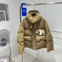 Men's Down & Parkas 2021SSGG New Autumn and Winter Back Mens and Womens Long Sleeved Shirt Korean Warm Bread Down Jacket