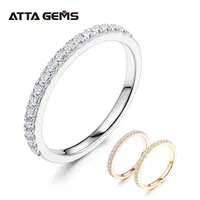 Fijne ringen Attagems 925 Sterling Silver Pass Diamond Test Round Uitstekend Cut Totaal 0,27 CT Moissanite Ring voor meisjesjuwelen