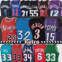 Nowa koszykówka uczelni nosi 23 koszulki koszykówki Michael Allen 3 Iverson Jason 55 Williams Dennis 91 Rodman Scottie Pippen Thomas Vince 15