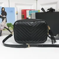 Handbag Shoulder Bags Women Luxurys Designers 2021 6-color Casual travel tassel small square bag PU material fashion shoulder bag's wallet 1911# 25