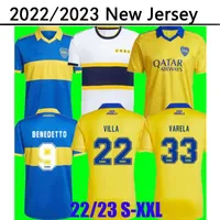 2022 2023 Boca Juniors Fans Version Soccer Jerseys Player Version Benedetto Marcos Rojo Carlitos de Rossi Tevez Salvio Home Away 3rd 22 23 Football Light Shirt Man
