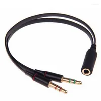 Haut-parleurs Splitter 3.5 mm femelle à 2 mâle y aux câble audio pc casque écouteur Mic Jack Adaptateur 1 connecté