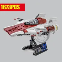 Nouveau 1673pcs Star Space Wars UCS RZ-1 Bloc A-Wing Fighter Interceptor Starfighter Fit 75275 Mod￨le B￢timent Briques Toy Kid Gift264V