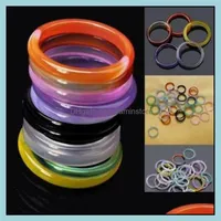 50 100pcs lotes de joyería de anillo entero AGATA Natural Gemstone Mix Colorf Rings Drop entrega 2021 Tres Stone Rux17259Q
