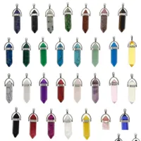 Kolye Kolyeler Kristaller Nokta Kolye 30 adet Mix Bk Toptan Çakra Şifa Taş kolye Kadınlar Dal Dönüşü 2021 Jewelr DHGP9