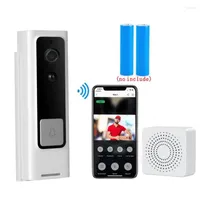 DOORBELLS Wireless WiFi Doorbell with USB Indoor Chime Battery Power Long Time Standby Video Door Phone Visual Peephole Viewer