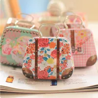 Geschenkverpackung 100pcs Mini Handtasche Zinnbox Home Cable Organizer Aufbewahrung Zakka Hochzeit Süßigkeiten Schmuck Behälter Teeboxen LX2590