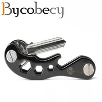 Bycobecy aluminium m￩tallique EDC porte-cl￩s portefeuilles hommes porte-cl￩s intelligente femme de m￩nage Nouveau design Keys Organisateur Key Chain Bottle Opender260k