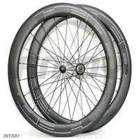 700C шириной 25 мм Hed Новая черная краска 60 -мм углеродные колеса Полный углерод 700C Road Bike Bicycle Wheels289h