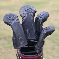 Autres produits de golf Skull Woods Helivers Covers pour Driver Fairway Putter 135H Clubs Set Heads Pu Leather Unisexe 220908