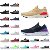 Epic React Fly Fly Knit V1 V2 Women Mens Running South Beach Club Gold Triple White Black Blue Blue Trainers Sneakers 36-45314S