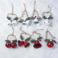 Colliers pendants 2pcs / lot de Noël Bells Toys Toys Premier-20 mm Snowflake exquis Jingle Bell Baubles Decoration Home Decoration Funny