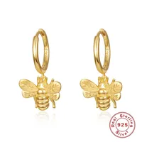 Hoop Huggie des Boucles D'Oreilles Vrouwenontwerpers Ooringen 925 Sterling Silver Earrings Bee Cool Wind Christmas Aretes de Oro186T