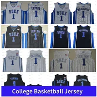 Kyrie Irving 1 Williamson Basketball Jersey NCAA Blue 1 Zion College White Blue Men College Uniforms Stitched Wear Mens Jerseys