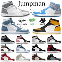 1S 1S Jumpman Basketball Shoes 2022 J1 College College Gray University Blue Stealth Men Stage Haze Sports Yellow Toe Trainers Denim Zen Master High OG Sneakers