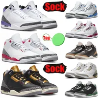 2020 new arrival 3 3s jumpman men basketball shoes Laser Orange Fire Red UNC cool grey mens trainers sports sneakers size 7-13
