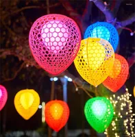 Saiten Weihnachtsbaum -Hänge -Lampe große Laterne Ball Fee Fee Leichte Rattan Globe Girlande für Gartenlandschaft Dekor