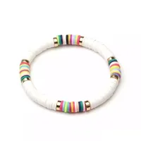 Fios de miçangas de jóias artesanais de joias de 6 mm de bracelete macia y spacer praia colorida cor cora elástica de fatias de corte 2021 bracele dh2cy