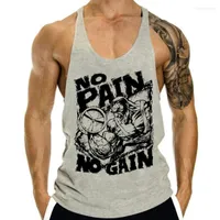 Camisetas para hombres Tanks para hombres Meneveless Top Gym Cotton Impresión Camisa de baloncesto Masculino