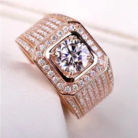 Anelli di nozze moonrocy gioielli colorati in oro rosa per uomini 2 carati anelli di grande dimensione drop drop intero256q