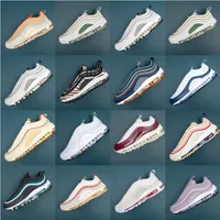 Shoes Sports Sneakers airmaxS 97 Releasing in Metallic Gold Black OG bullet Rubber outsole Silver Bullet Golf NRG Halloween