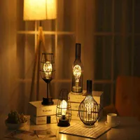 ナイトライトPheila LED Wine Atensils Lights Retro Creative Night Lighted By Battery Outdoor Indoor Courtyard Living Room Decoration T220907