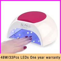 Torkar 48W/80W Sun Nail Lamp Dryer 33 PCS LEDS LAMP för härdning av UV -gel nagellack med sensor LCD -display 0908