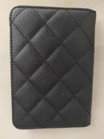 أكياس التخزين الكلاسيكية الساخنة الأزياء PU Passport Passport Bag Card C Bag C Logo Black Luxury Storage Case Gift
