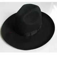 x053 성인 100% 울 탑 모자 수출 오리지널 시트 이스라엘 유태인 모자는 큰 처마 10cm brim woolen fedora hats166v