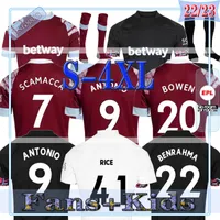 2022 2023 West Hams Soccer Jerseys N.Aguerd Bowen 22 23 Maillot Foot Benrahma Lanzini Antonio Yarmolenko Noble Fornals Dawson Vlasic Soucek Football Shirts Men Kids