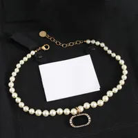 Colliers de pendentif de mode Gold Collier Perl Chokers For Lady Women Party Widding Lovers Gift Engagement Bijoux For Bride with B349X