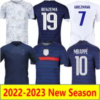 2022 Clauss Mbappe Benzema Kante Soccer Jerseys 2021 Fans Player Version Griezmann Pogba Varane Giroud Nkunku Guendouzi Maillots de Football Shirts Men Kids Mykit