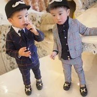 Baby Rompers Toddler Boys Gentleman Suits Handsome Formal Spring Autumn Boy Clothes Coat Pant Kids 1 2 3 4 5 Year Children Costume 491 Y2