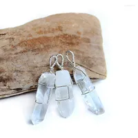 Подвесные ожерелья мода чистая Quartz Crystal Wrioe Обертка натуральное каменное ожерелье Сырая ювелирное ювелирное украшение для женщин Collier Femme
