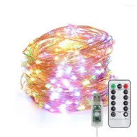 Stringhe Holiday Lights LED Fairy String USB con 13Key Control 8Mode 5/10m/20m Lampada di ghirlanda per giardino Home Wedding Novel Christmas Decor