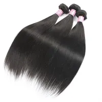 Brazilian Straight Virgin Human Hair Webbündel rohe unverarbeitete indische Haarkörperverlängerungen Wifts265p