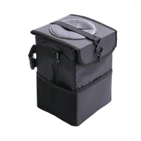 Organizador de autom￳viles Trash Cate Bag de almacenamiento Portable Multifuncional Alejo impermeable plegable Caja de colgaci￳n trasera