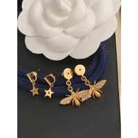Dusts Designers Earrings Mashion Jewelry 2021 Gold Stud Set Classic D حرف D العلامة التجارية للنساء Men Pearl Wedding Party Husting 3442