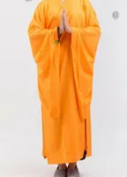 الملابس العرقية شاولين لون الصلب الأكمام الطويلة Zen التأمل كيسا رونك فستان البوذي كاهن كاسوك رداء