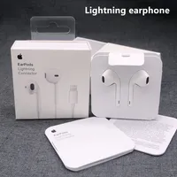 Original lightning earphones for apple iphone 7 8 X 11 12 13 14 pro max stereo bass wired headphones in ear earbuds with mic headset With packaging