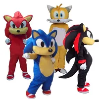 2019 جودة عالية Sonic و Miles Tails Mascot Costume Fancy Party Dress Carnival Costume280M