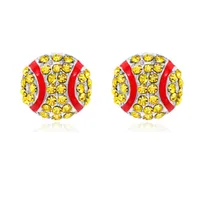 Exquisite Baseball Stud Earrings Rugby Earrings for Women Fashion Jewelry Gifts Wholesale