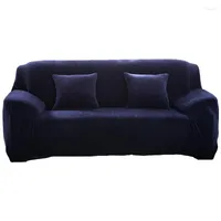 Sandalye kapakları urijk 1/2/3/4 Seater Sofa Cover Peluş Modern Elastik Katı Kanepe Slipcover Mobilya Koruyucu Oturma Odası 7 Renk